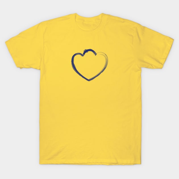 Mutant Heart Navy Blue T-Shirt by Mutant Heart